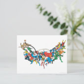 Carte Postale Groupe 2 de la Ligue de la justice de l'Amérique (Debout devant)