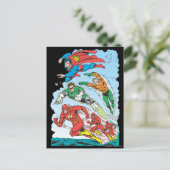 Carte Postale Groupe 3 de la Ligue de la justice de l'Amérique (Debout devant)