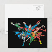 Carte Postale Groupe 4 de la Justice League of America (Devant / Derrière)