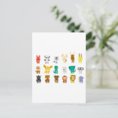 Carte Postale Groupe animal mignon (Debout devant)