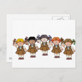 Carte Postale Groupe Brownie (Devant / Derrière)