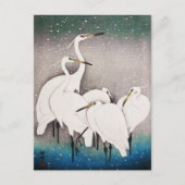Carte Postale Groupe d'aigrettes, Ohara Koson, Art japonais Vint (Devant)