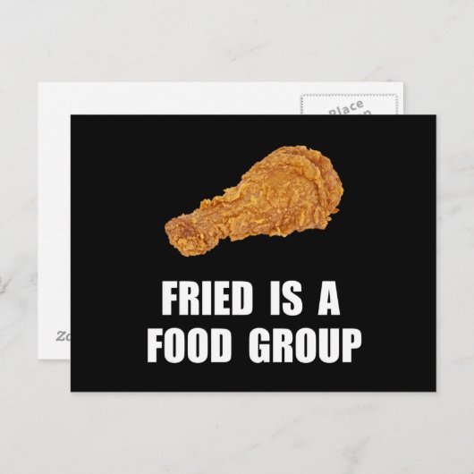 Carte Postale Groupe d'aliments frits (Devant / Derrière)