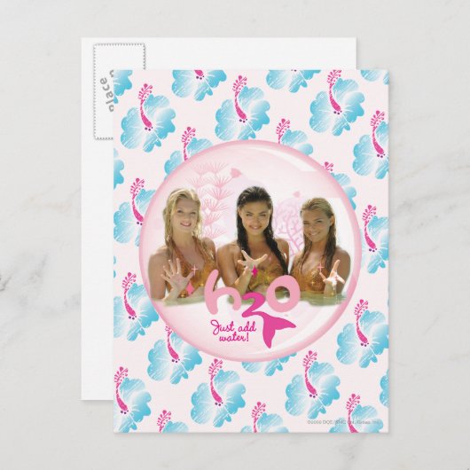 Carte Postale Groupe dans la bulle rose (Devant / Derrière)