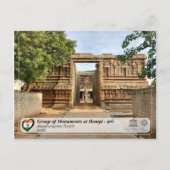 Carte Postale Groupe de monuments à Hampi - Temple Ananthasayana (Devant)