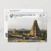 Carte Postale Groupe de monuments à Hampi - Temple Virupaksha (Devant / Derrière)