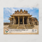 Carte Postale Groupe de Monuments à Hampi - Temple Vitthala (Devant)