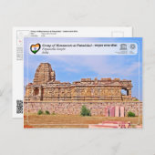 Carte Postale Groupe de monuments à Pattadakal, temple de Papana (Devant / Derrière)