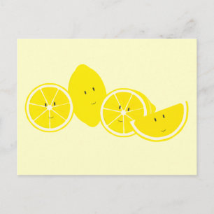 Carte Postale Groupe de personnages citron souriants