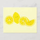 Carte Postale Groupe de personnages citron souriants (Devant)