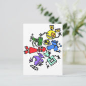 Carte Postale Groupe de robots 2 (Debout devant)