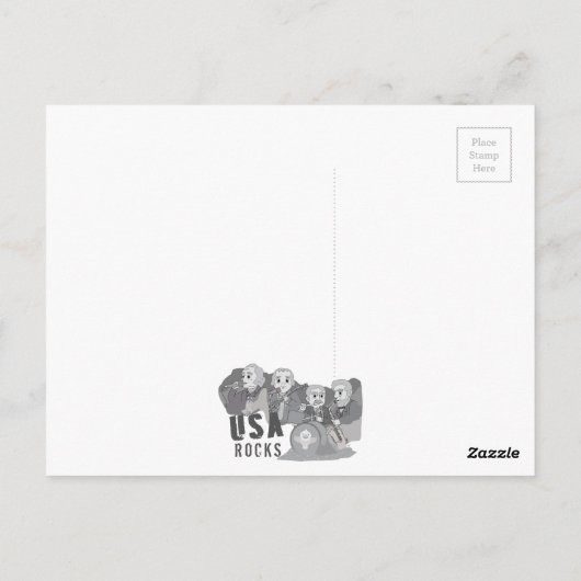 Carte Postale Groupe de rock Rushmore (Dos)