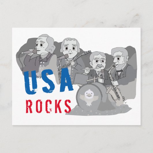 Carte Postale Groupe de rock Rushmore (Devant)