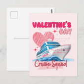Carte Postale Groupe de vacances de la Saint-Valentin Croisière (Devant / Derrière)