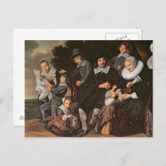 Carte Postale Groupe familial dans un paysage, c.1647-50 (Devant / Derrière)