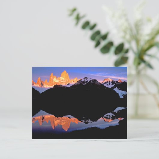 Carte Postale Groupe Fitz Roy reflété dans les lacs glaciaires (Debout devant)