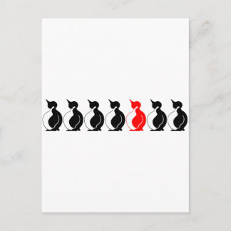 Carte Postale Groupe Pingouin rond