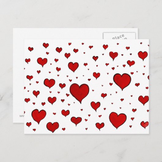 Carte postale Groupe Red Hearts Valentine (Devant / Derrière)