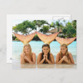 Carte Postale Groupe Sur La Plage (Devant / Derrière)