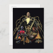 Carte Postale Groupe Triangulaire Graphique de Black Adam (Devant / Derrière)