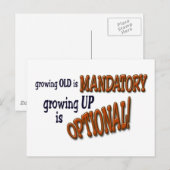 Carte Postale Growin Old ! (Devant / Derrière)