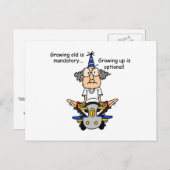 Carte Postale Growing Up est un Humour facultatif (Devant / Derrière)