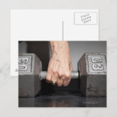 Carte Postale Grpoids de levage pour femme âgée (Devant / Derrière)