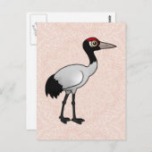 Carte Postale Grue à col noir (Devant / Derrière)
