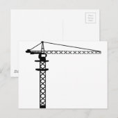 Carte Postale Grue de construction (Devant / Derrière)