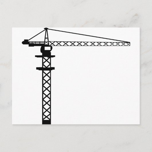 Carte Postale Grue de construction (Devant)