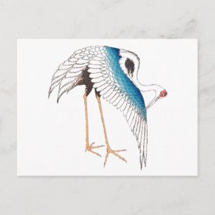 Carte Postale Grue de Hokusai