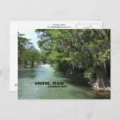 Carte Postale Gruene, Texas et Guadalupe (Devant / Derrière)