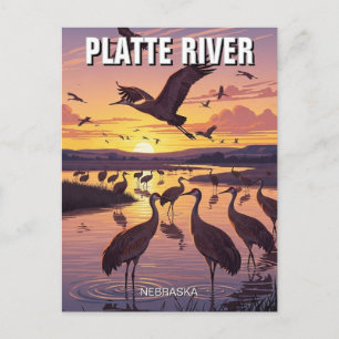 Carte Postale Grues de la rivière Platte Nebraska Voyage