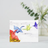 Carte Postale Grues de papier (Debout devant)