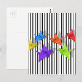 Carte Postale Grues en papier (Devant / Derrière)