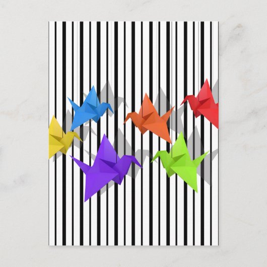 Carte Postale Grues en papier (Devant)