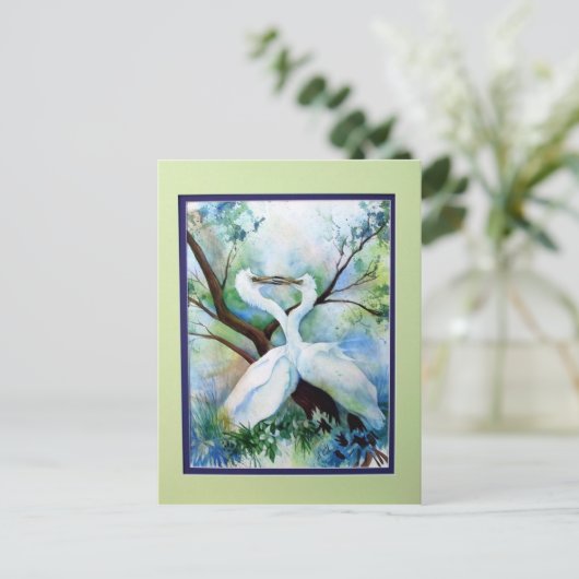 Carte Postale Grues en train de s'embrasser (Debout devant)