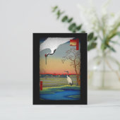 Carte Postale Grues et eau bleue (Debout devant)
