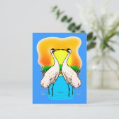 Carte Postale Grues géantes amoureuses (Debout devant)