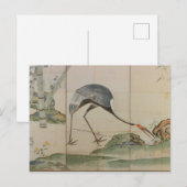 Carte Postale Grues, pins et bambou (Devant / Derrière)