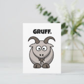 Carte Postale Gruff Grey Chèvre Funny Fairy Tale Dessin (Debout devant)