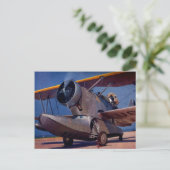 Carte Postale Grumman F-2, 1939 (Debout devant)