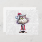 Carte Postale Grumpy Christmas Kitten (Devant / Derrière)