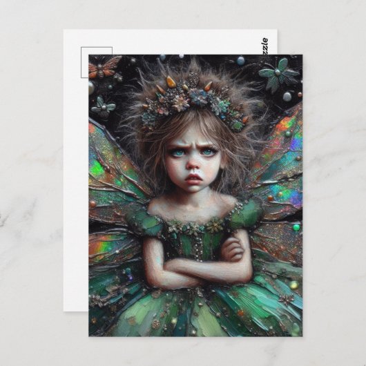 Carte Postale Grumpy Fairy (Devant / Derrière)