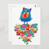 Carte Postale Grumpy Giant on Pastel Blooms (Devant / Derrière)