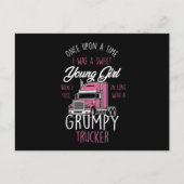 Carte Postale Grumpy Trucker Girl Truck Driver Femmes Une Fois U (Devant)