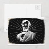 Carte Postale grunge abraham lincoln (Devant / Derrière)