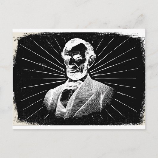 Carte Postale grunge abraham lincoln (Devant)