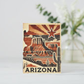 Carte Postale Grunge dévasté Arizona (Debout devant)