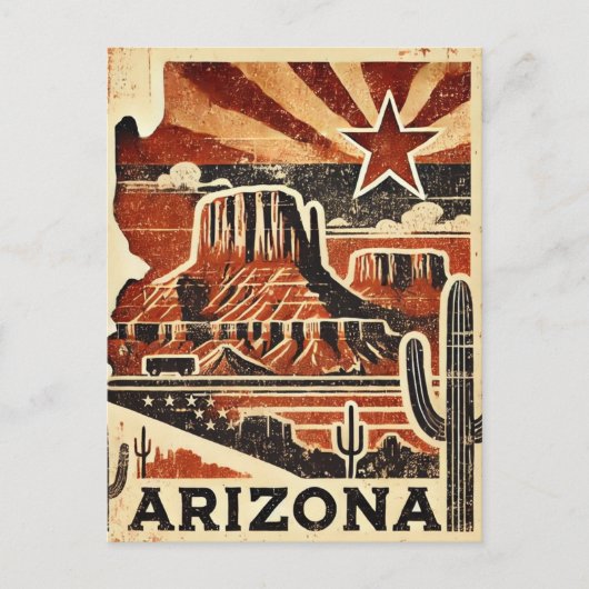 Carte Postale Grunge dévasté Arizona (Devant)